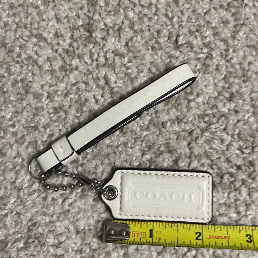 Coach Black and Cream Leather Keychain Set - Picture 8 of 10